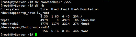 记录Linux VPS迁移挂载硬盘和解决WDCP存储空间不足的问题